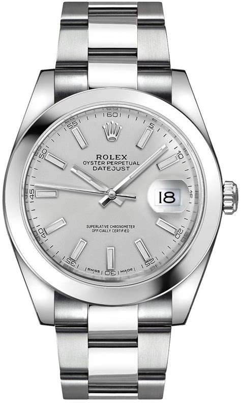 mens rolex silver